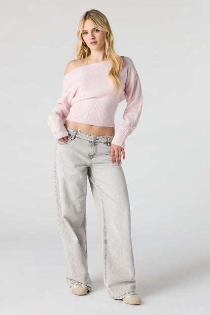 Mossy Knit Boatneck Sweater