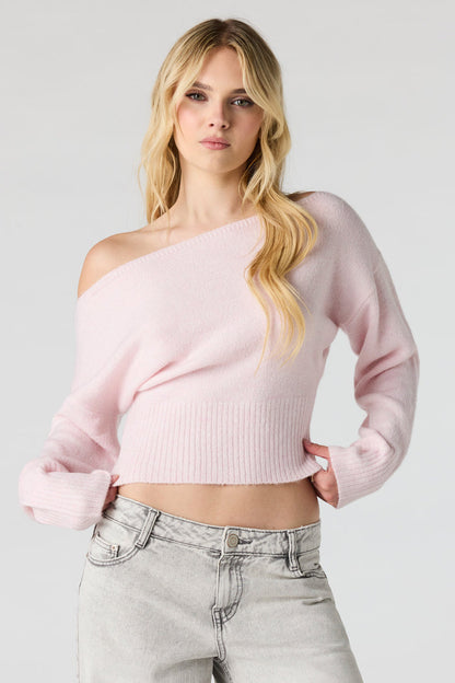 Mossy Knit Boatneck Sweater