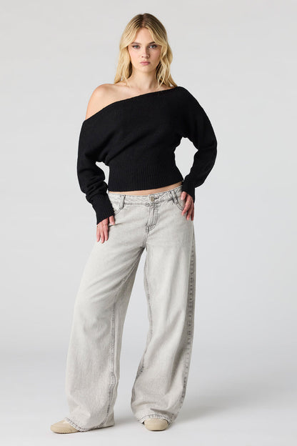 Mossy Knit Boatneck Sweater