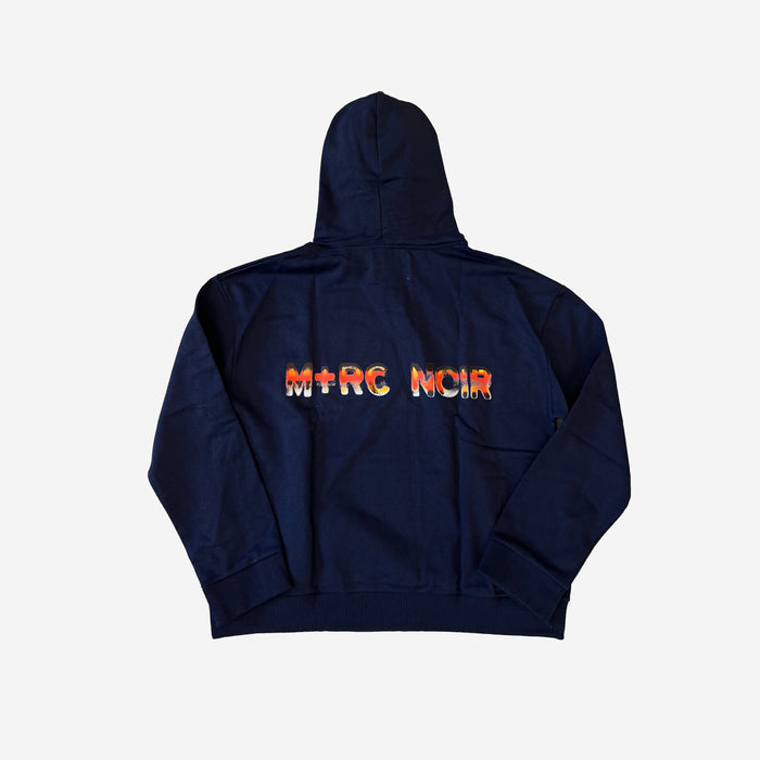 M+RC NOIR FIRE LOGO HOODIE NAVY