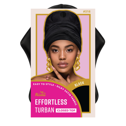Ms. Remi Effortless Turban Scarf Close Top, 1 Count, Black