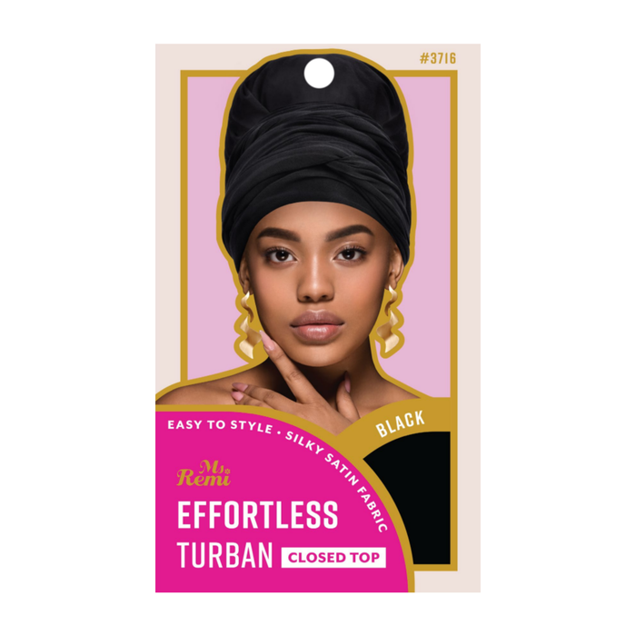Ms. Remi Effortless Turban Scarf Close Top, 1 Count, Black