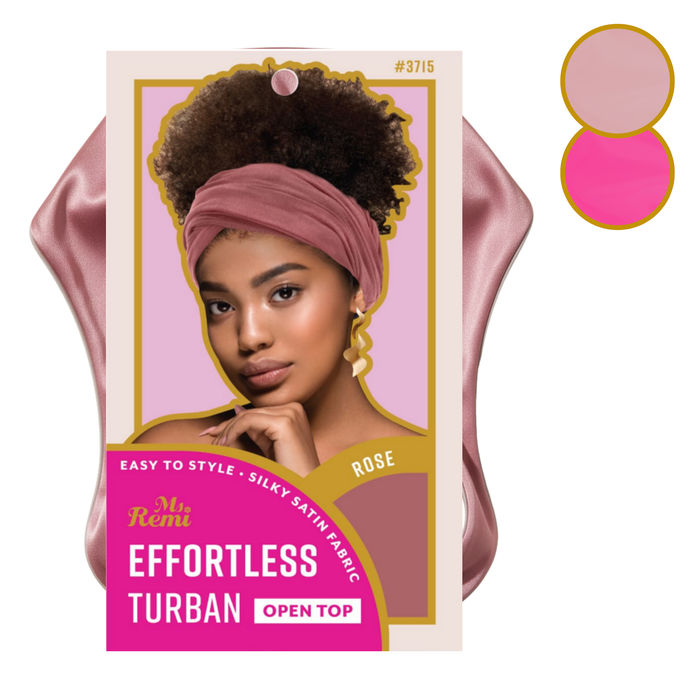 Ms. Remi Effortless Turban Scarf Open Top, 1 Count, Rose & Pink