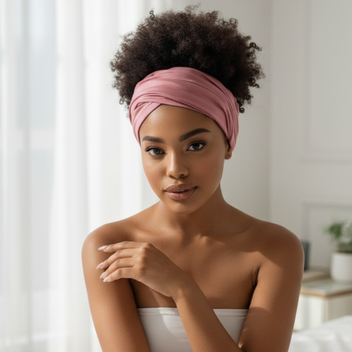 Ms. Remi Effortless Turban Scarf Open Top, 1 Count, Rose & Pink