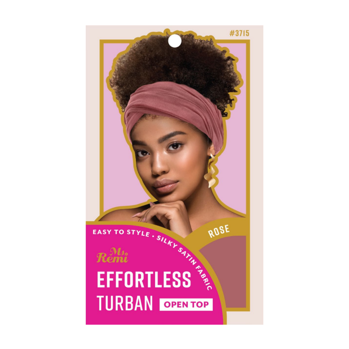 Ms. Remi Effortless Turban Scarf Open Top, 1 Count, Rose & Pink