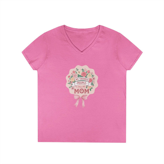 My Favorite People Call Me Mom Women's V-Neck T-Shirt - Whippie's