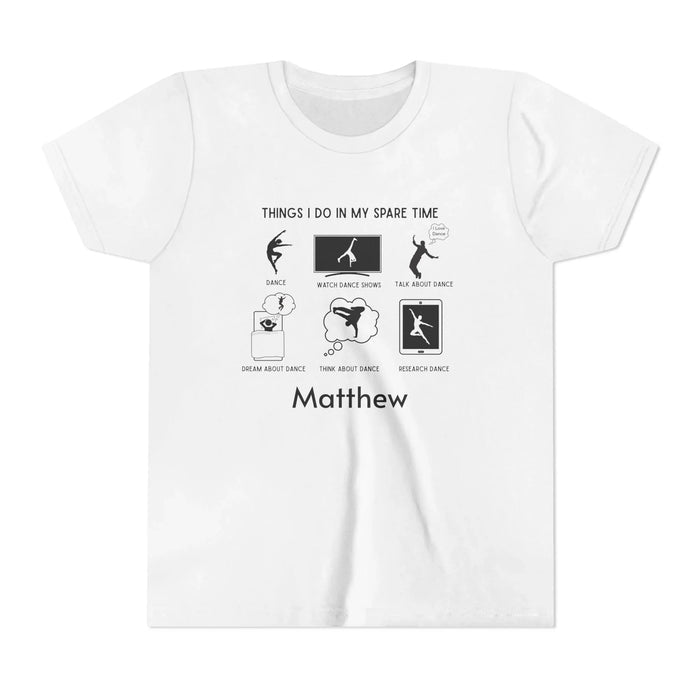 My Spare Time = Dance Time Boys' Youth Tee - Personalizable - Whippie's