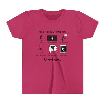 My Spare Time = Dance Time Boys' Youth Tee - Personalizable - Whippie's