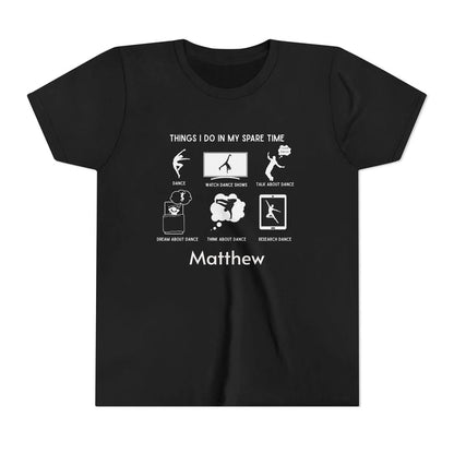My Spare Time = Dance Time Boys' Youth Tee - Personalizable - Whippie's