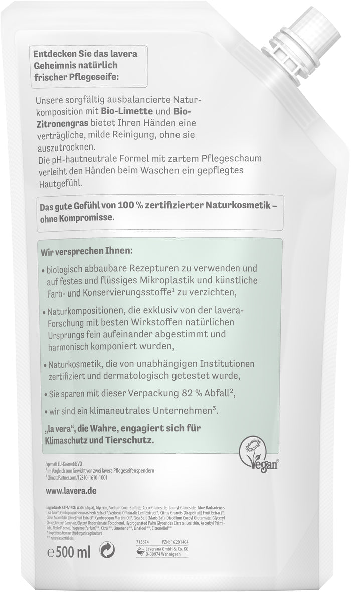 lavera Nachfüllbeutel Frische Pflegeseife