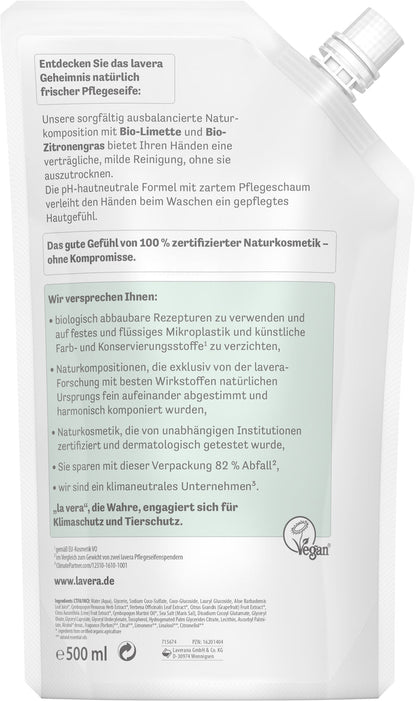 lavera Nachfüllbeutel Frische Pflegeseife
