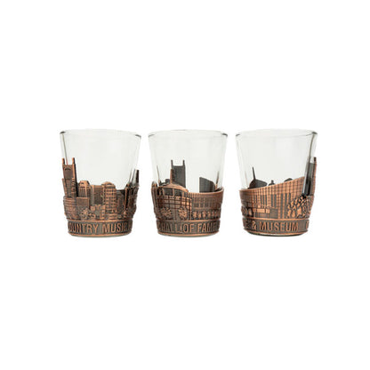 NASHVILLE COPPER WRAP SHOT GLASS
