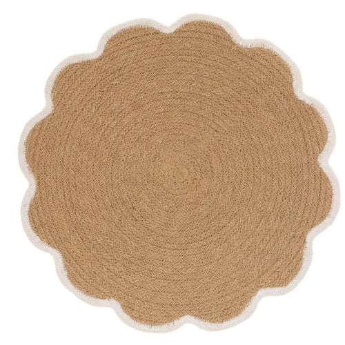 Natural Jute Scalloped Placemat
