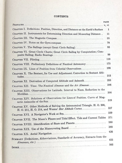 Navigation and Nautical Astronomy, 1942
