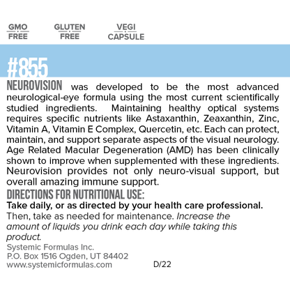 Neurovision by Systemic Formulas — label information