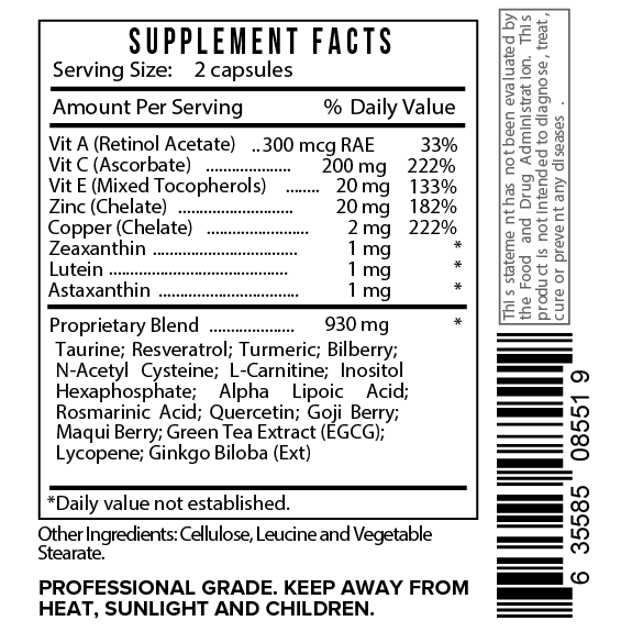 Neurovision by Systemic Formulas — Supplement Facts
