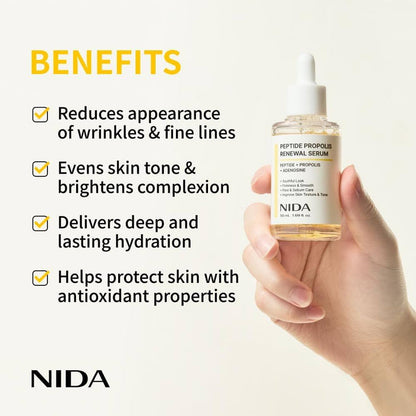 NIDA Peptide Propolis Renewal Serum 50ml سيروم تجديد البشرة من البروبوليس ببتيدات نيدا - Princess Cosmetics Qatar