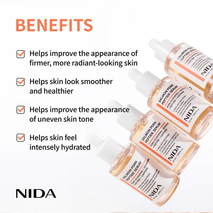 NIDA Salmon PDRN Peptide Serum 50ml نيدا السلمون PDRN مصل الببتيد - Princess Cosmetics Qatar