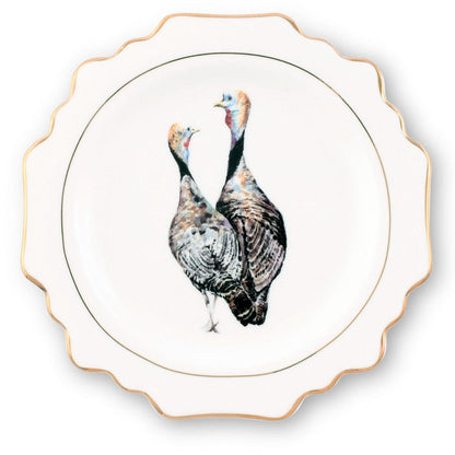 Norwood Narragansett Turkey Bone China Scallop Dinner Plate