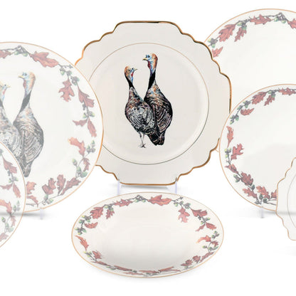 Norwood Narragansett Turkey Bone China Scallop Dinner Plate
