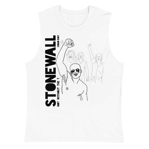 stonewall - not without the t white sleeveless