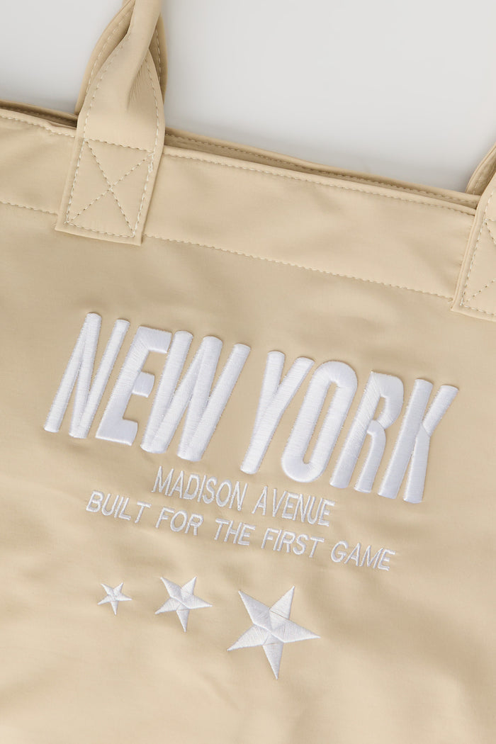 Nylon Embroidered Tote Bag