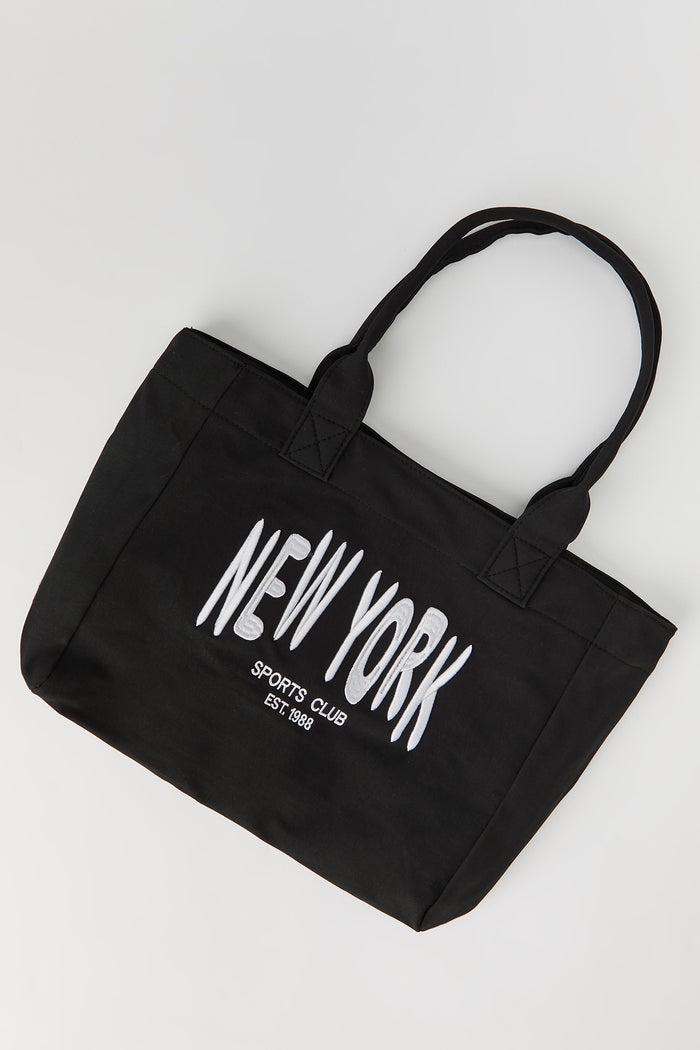 Nylon Embroidered Tote Bag