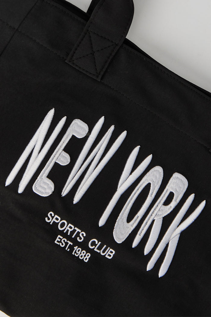 Nylon Embroidered Tote Bag