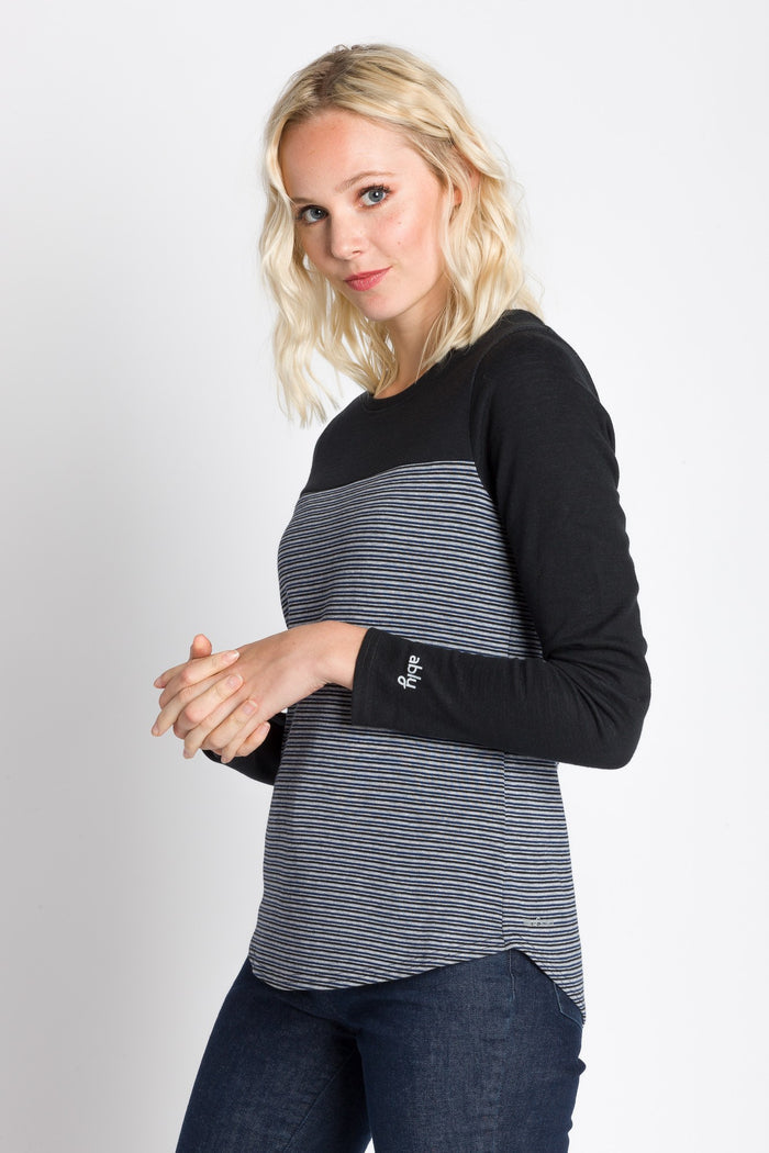 Ode | Women's Long Sleeve Plated Two Tone Top