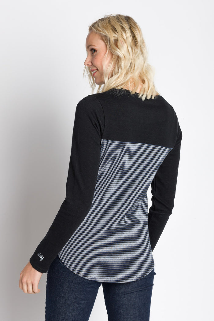 Ode | Women's Long Sleeve Plated Two Tone Top