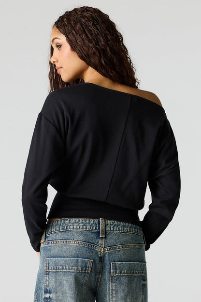 Off Shoulder Long Sleeve Top