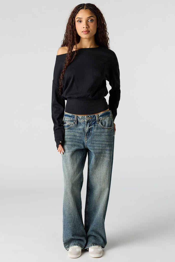 Off Shoulder Long Sleeve Top