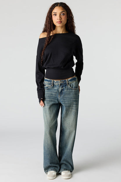 Off Shoulder Long Sleeve Top