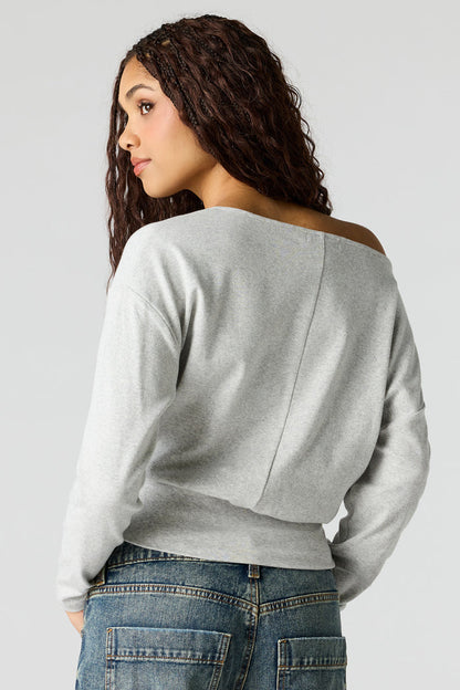 Off Shoulder Long Sleeve Top