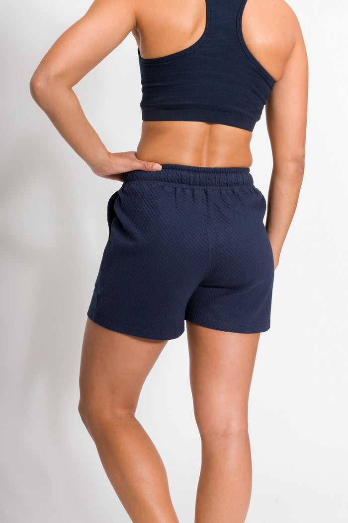 Olivia | Women's Bubble Knit Elastic Waist Band Shorts