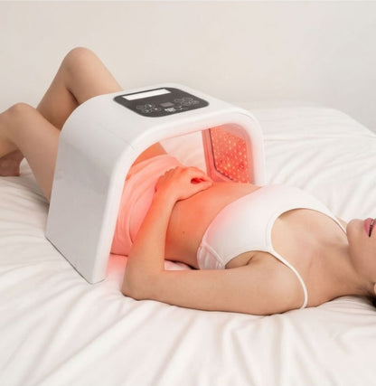 Red light therapy device for body treatment at home targeting acne, inflammation, and skin rejuvenation using clinically proven LED technology