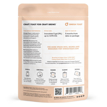 Omega Yeast OYL-049 Belgian Ale DK Back