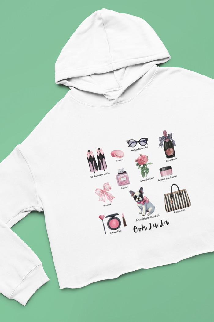 Ooh La La! French Chic Crop Hoodie