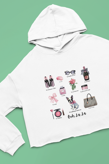 Ooh La La! French Chic Crop Hoodie
