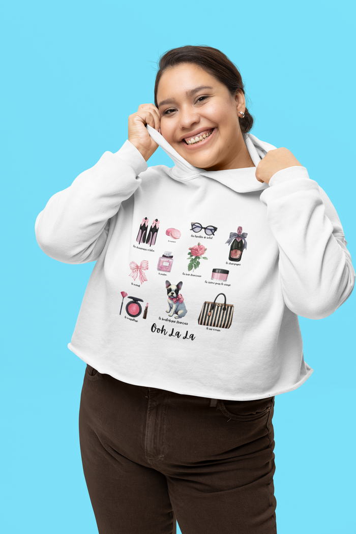 Ooh La La! French Chic Crop Hoodie