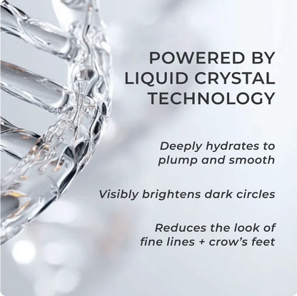 Product with text highlighting liquid crystal technology benefits on a light background