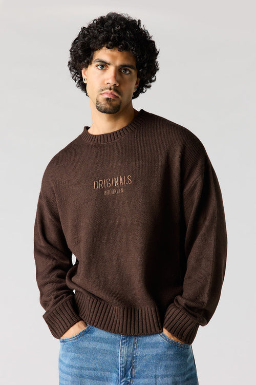 Originals Embroidered Boxy Sweater
