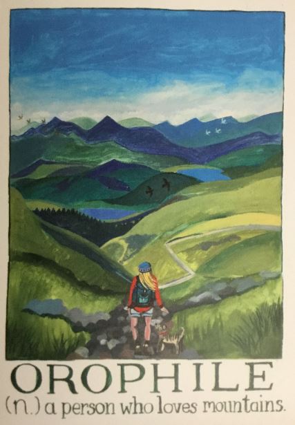 'Orophile' Greetings Card by Lizzie Spikes