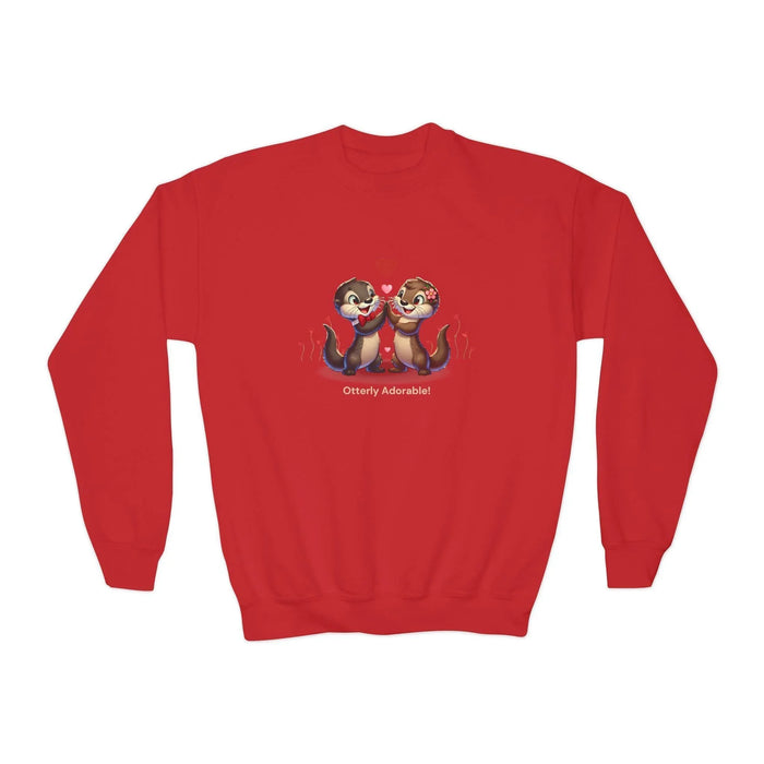 Otterly Adorable! Youth Crewneck Sweatshirt - Cute and Cozy 💖🦦 - Whippie's