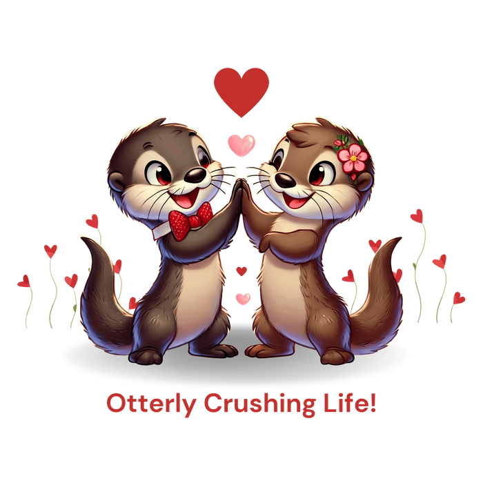 Otterly Crushing Life! Unisex Fleece Sweatshirt - Embrace Joy, Celebrate Friendship 💖🦦 - Whippie's