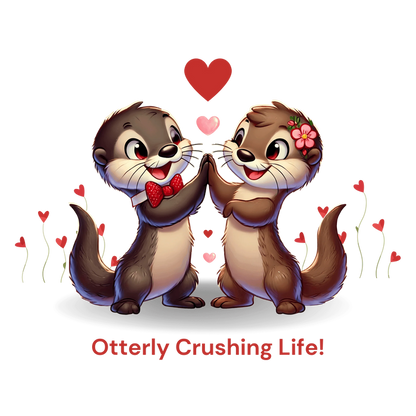 Otterly Crushing Life! Unisex Fleece Sweatshirt - Embrace Joy, Celebrate Friendship 💖🦦 - Whippie's