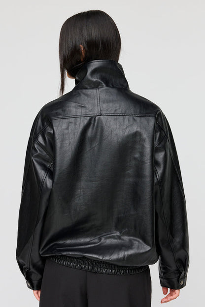Oversized Faux Leather Jacket