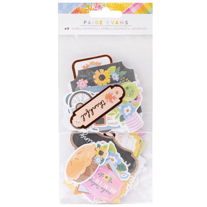 Paige Evans - Ephemera Cardstock Die-Cuts - Garden Shoppe - Icons - W/Copper Foil Accents. This package includes 40 die-cut cardstock pieces. Available at Embellish Away located in Bowmanville Ontario Canada.