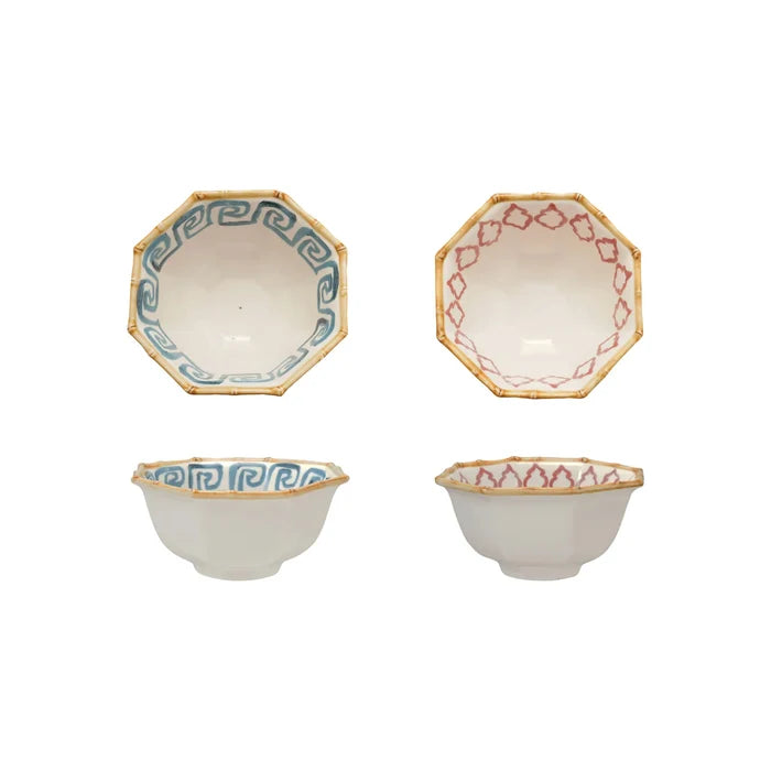 Palemera Hand Painted Stoneware Bowls