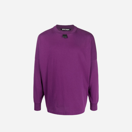 PALM ANGELS BLURRED LOGO OVERSIZED LONG SLEEVE
